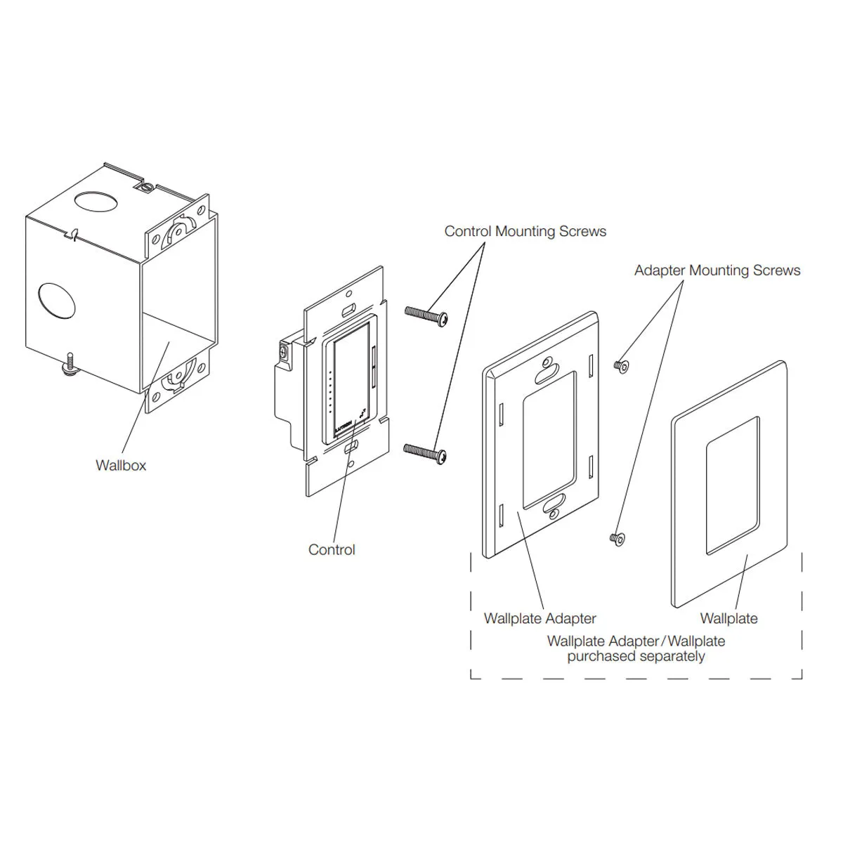 RadioRA 2 Maestro Smart Dimmer Switch, 600W MLV, Single Pole/Multi-Location, Neutral Required, White