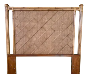 Rattan Chinoiserie Queen Size Headboard