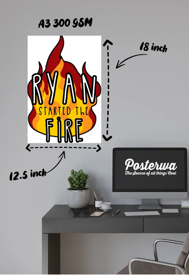 RAYAN STARTED THE FIRE Quote Poster