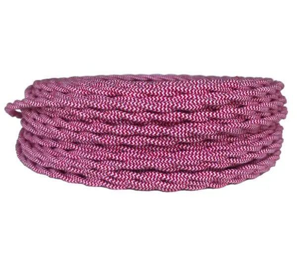 Red & White Twisted Wire - Per ft. - 18 AWG