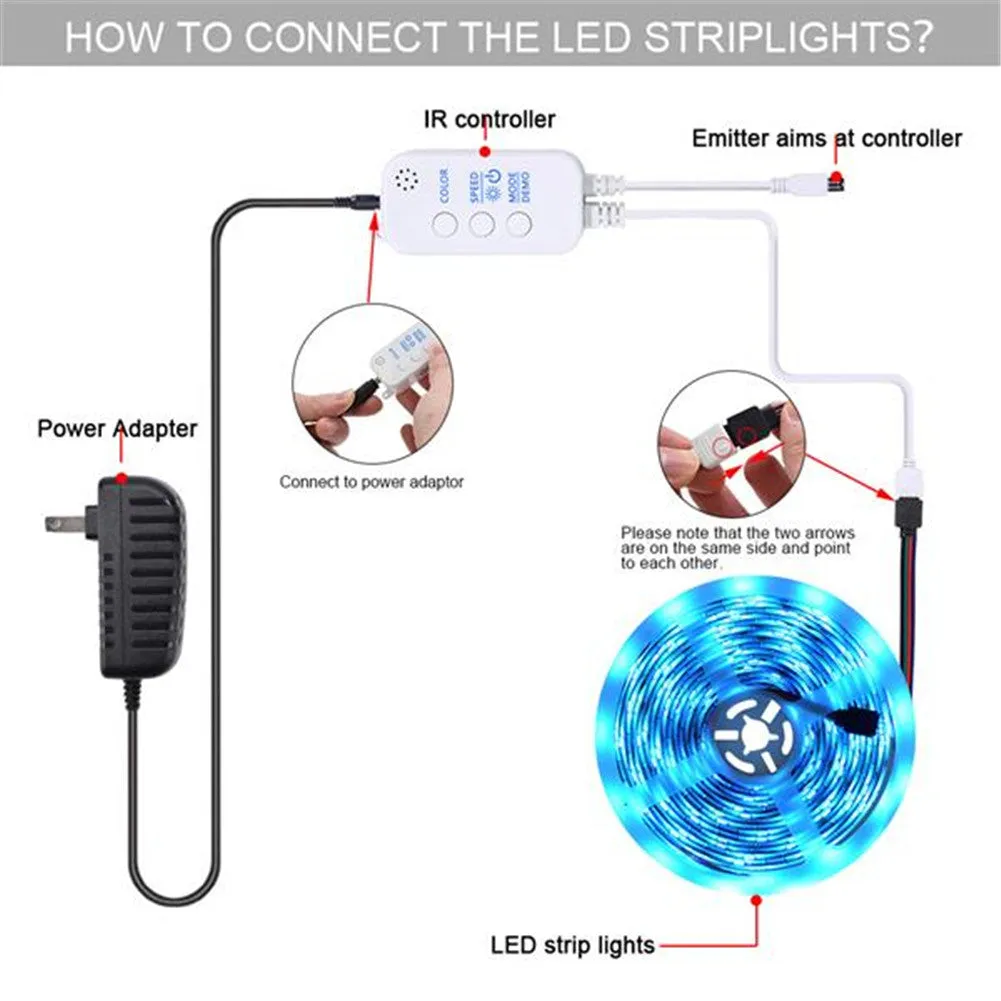 REDCOLOURFUL 300leds Smart Led Strip Lights 10M