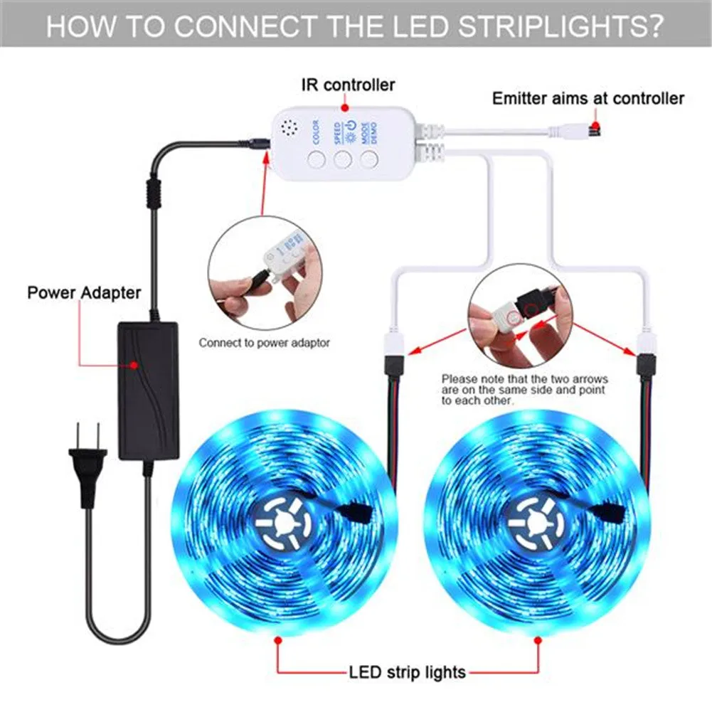 REDCOLOURFUL 300leds Smart Led Strip Lights 10M