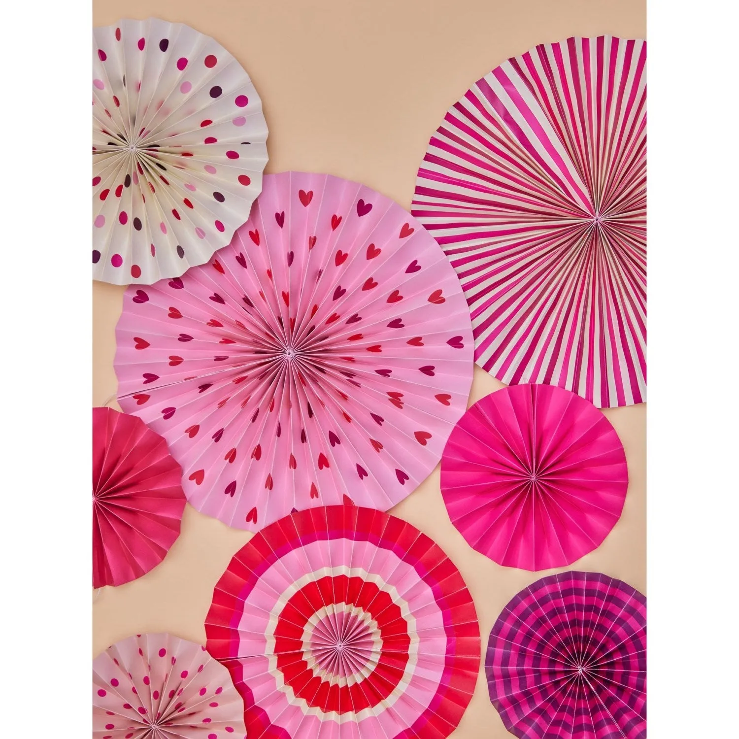 Rice Paper Fans - Set of 8 pcs.