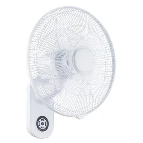 Rider 400mm Wall Fan with Remote Control in White