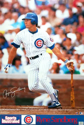 Ryne Sandberg "Signature Series" Chicago Cubs Sports Illustrated Poster - Marketcom 1990