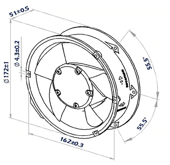 sA17051 Series AC Axial Fans