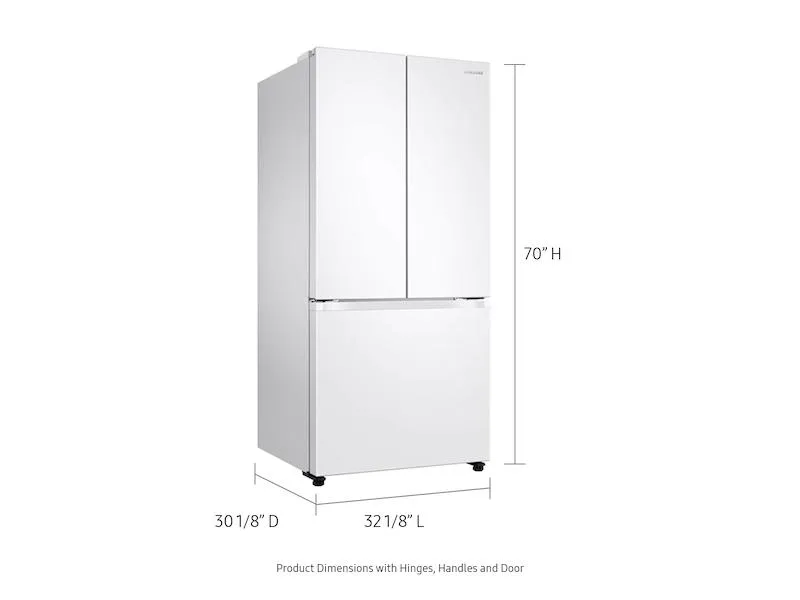 Samsung 19.5 cu. ft. Smart 3-Door French Door Refrigerator in White