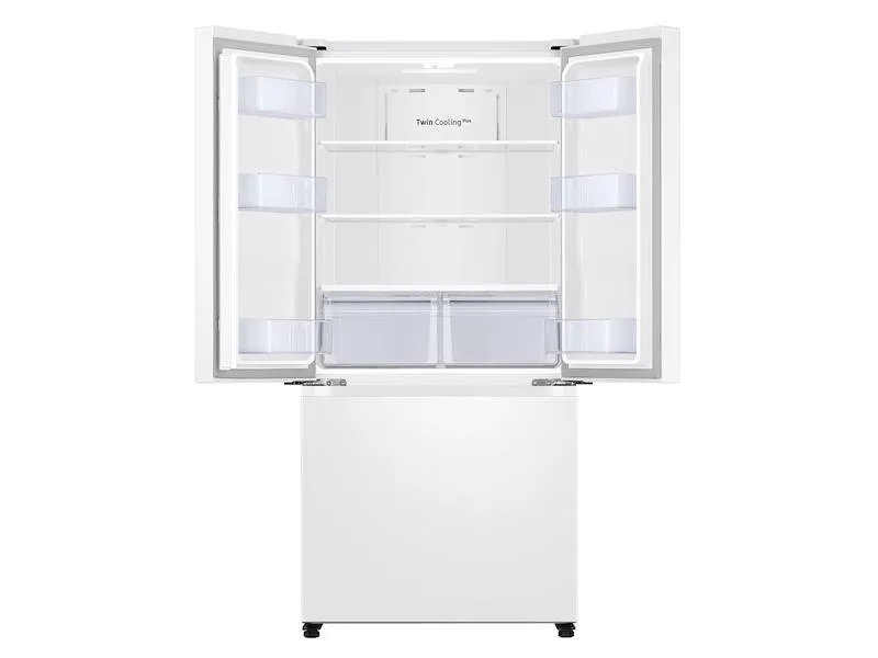 Samsung 19.5 cu. ft. Smart 3-Door French Door Refrigerator in White