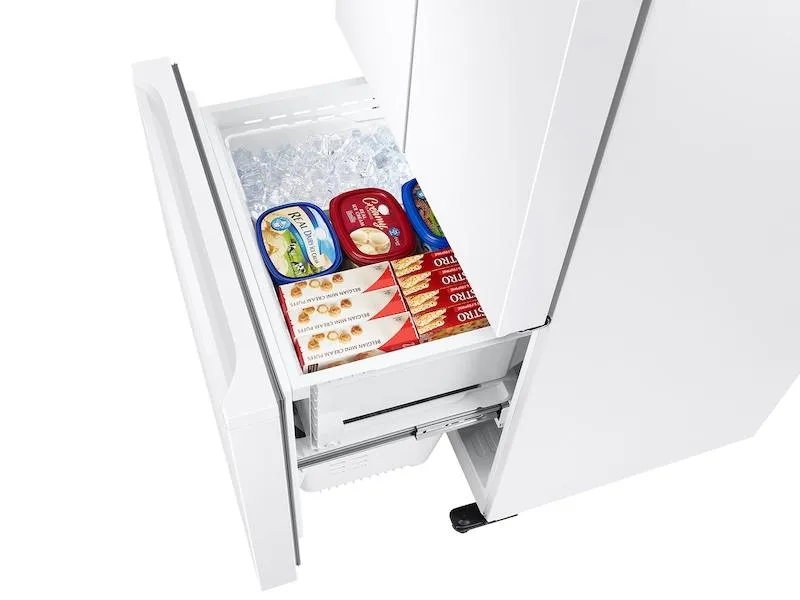 Samsung 19.5 cu. ft. Smart 3-Door French Door Refrigerator in White