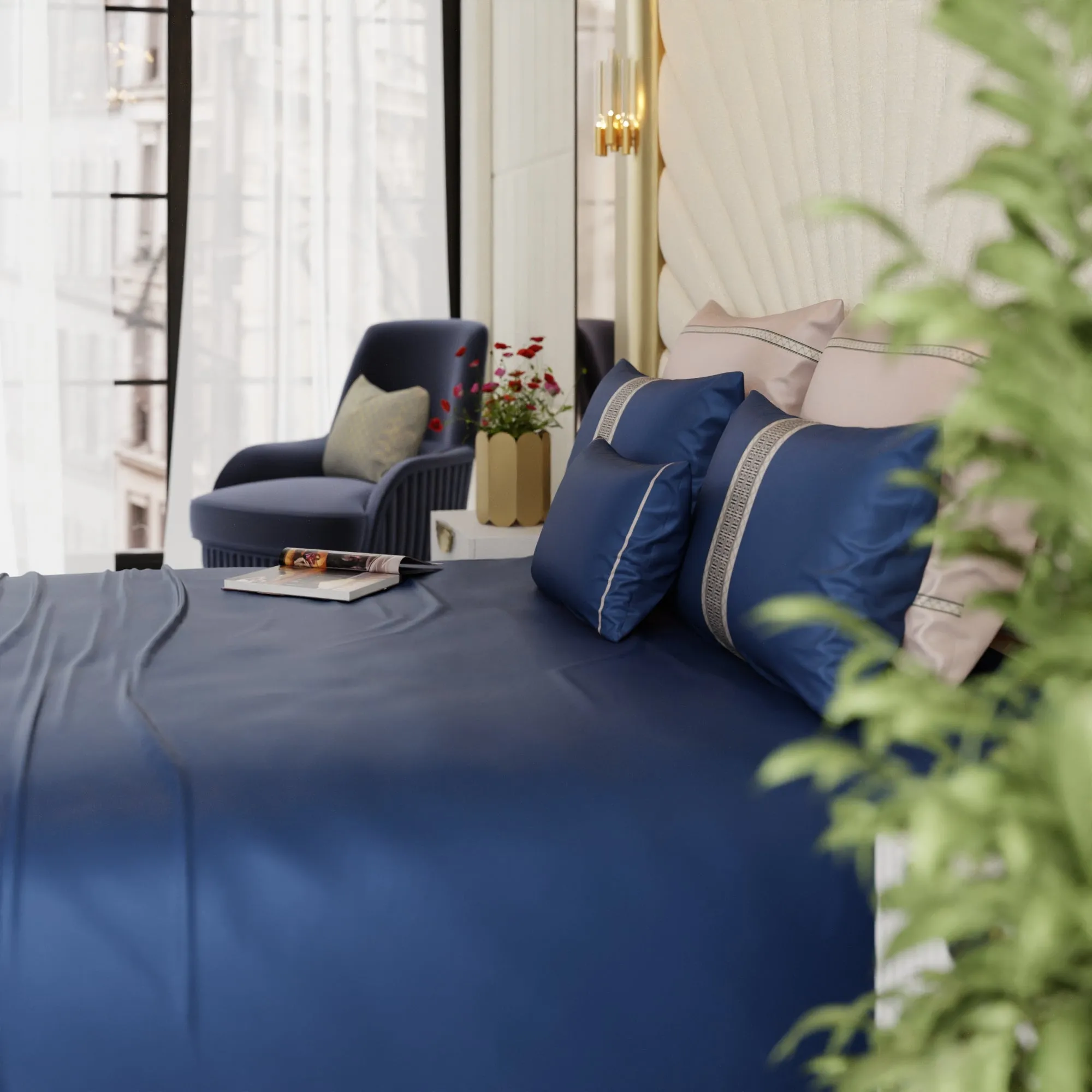 Sapphire Splendour 6 Piece Bedsheet Set