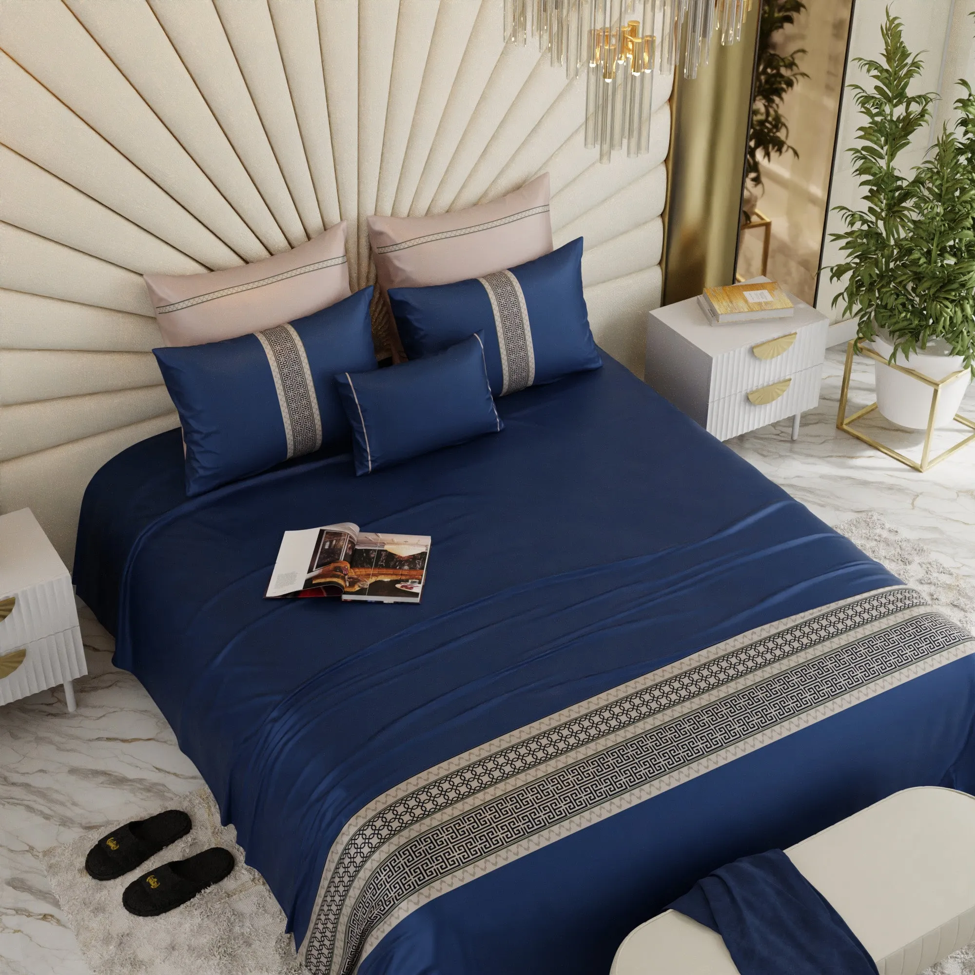 Sapphire Splendour 6 Piece Bedsheet Set