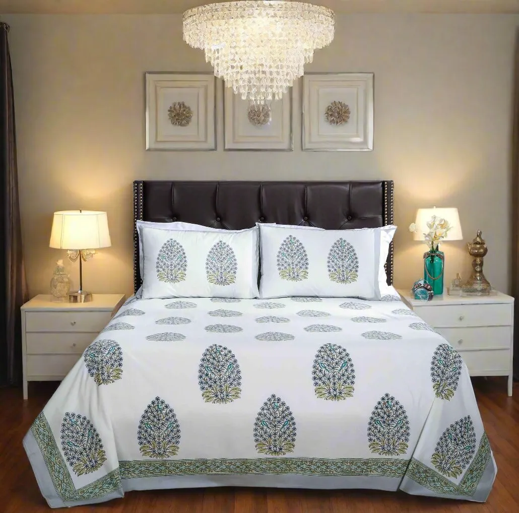 Sara Paisley Cotton Percale Bedsheet