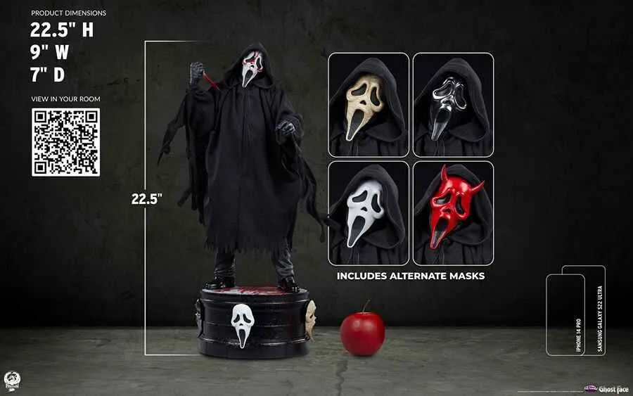 Scream Ghost Face 23 Inch 1/4 Scale Deluxe Statue