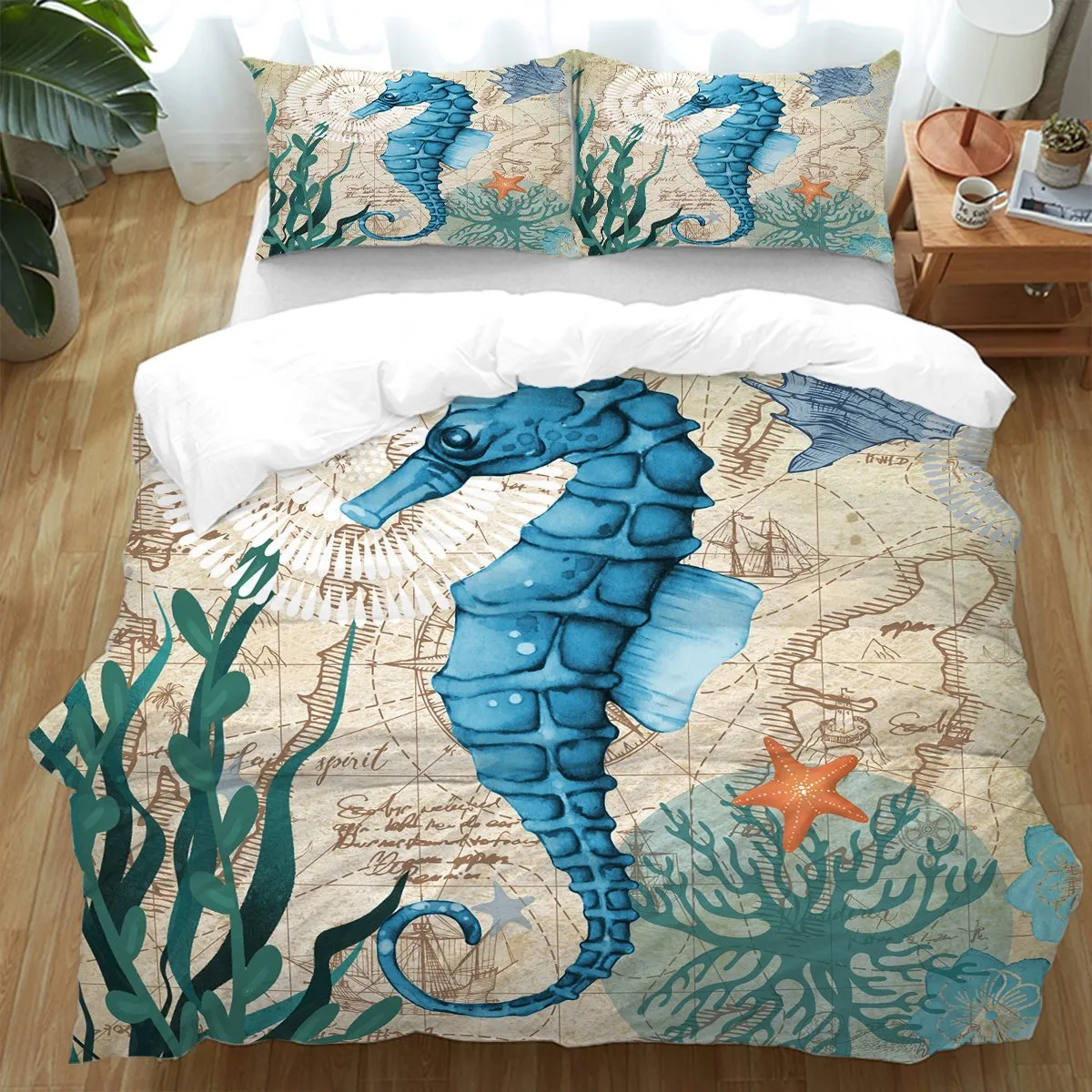 Seahorse Love Duvet Cover Set