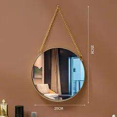 Smart Bathroom Mirror Irregular Makeup Semicircle Wall Hanging Mirror LED Lighted Bedroom Espejo Con Luz Dressing Mirror EB5BM