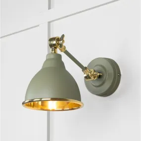 Smooth Brass Brindley Wall Light in Tump | From The Anvil