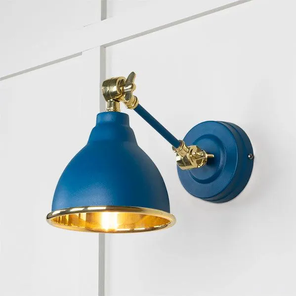 Smooth Brass Brindley Wall Light in Upstream | From The Anvil