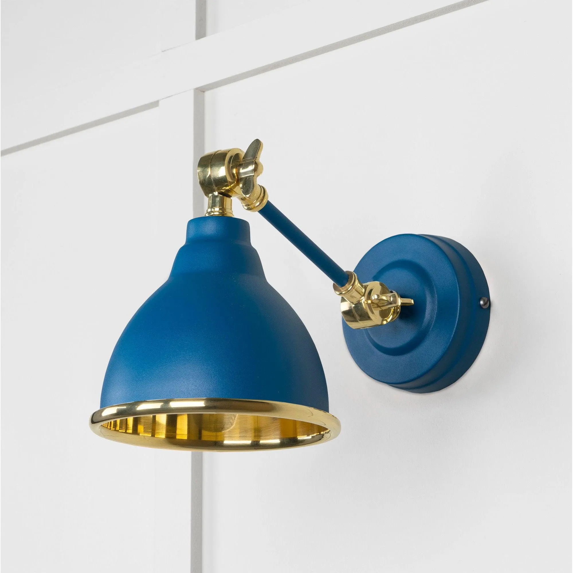 Smooth Brass Brindley Wall Light in Upstream | From The Anvil