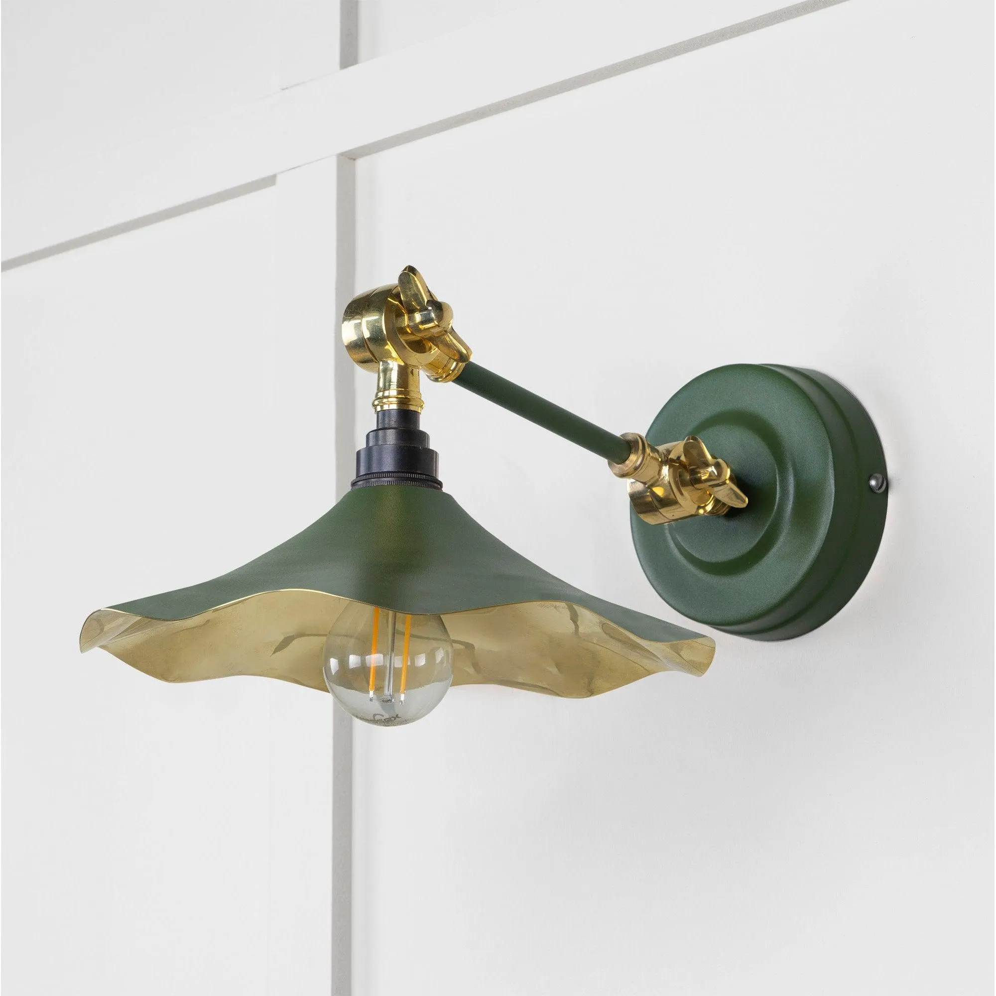 Smooth Brass Flora Wall Light in Heath | From The Anvil