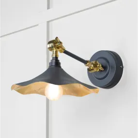 Smooth Brass Flora Wall Light in Slate | From The Anvil