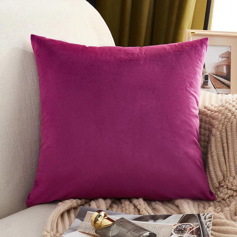 Solid Color Velvet/Jacquard Pillow Covers