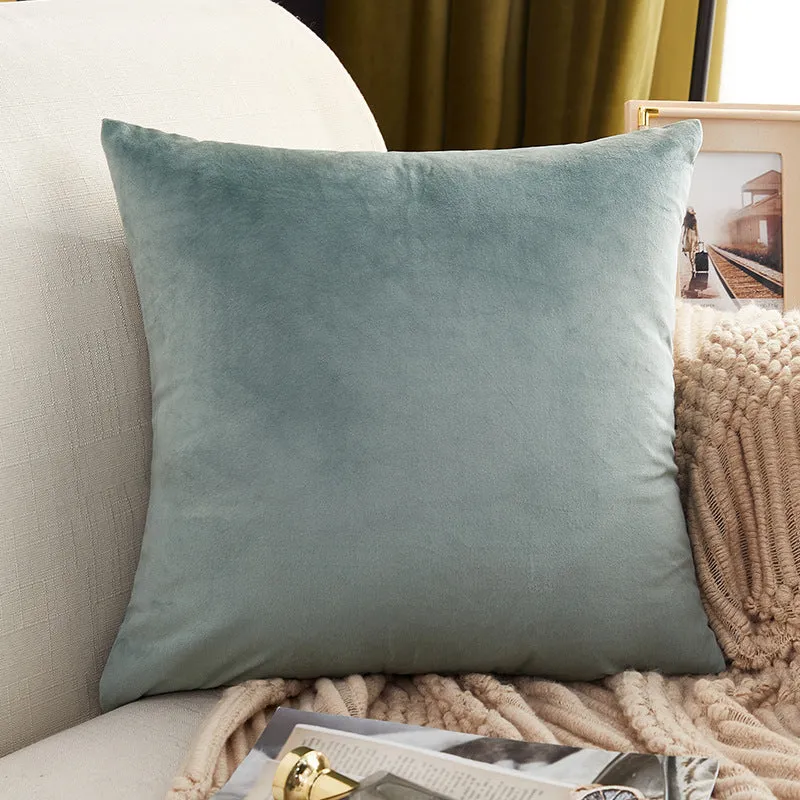 Solid Color Velvet/Jacquard Pillow Covers