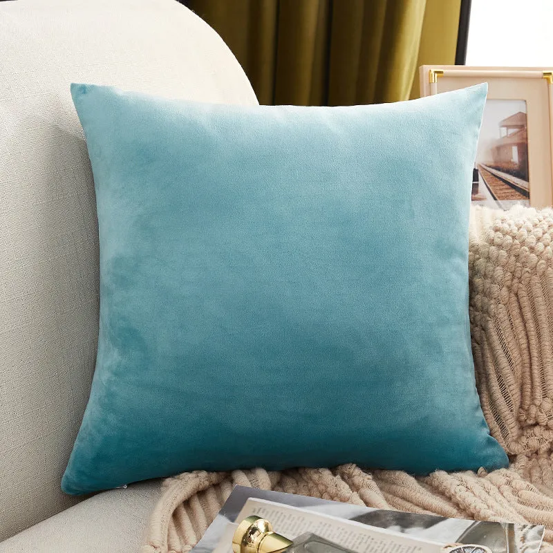 Solid Color Velvet/Jacquard Pillow Covers