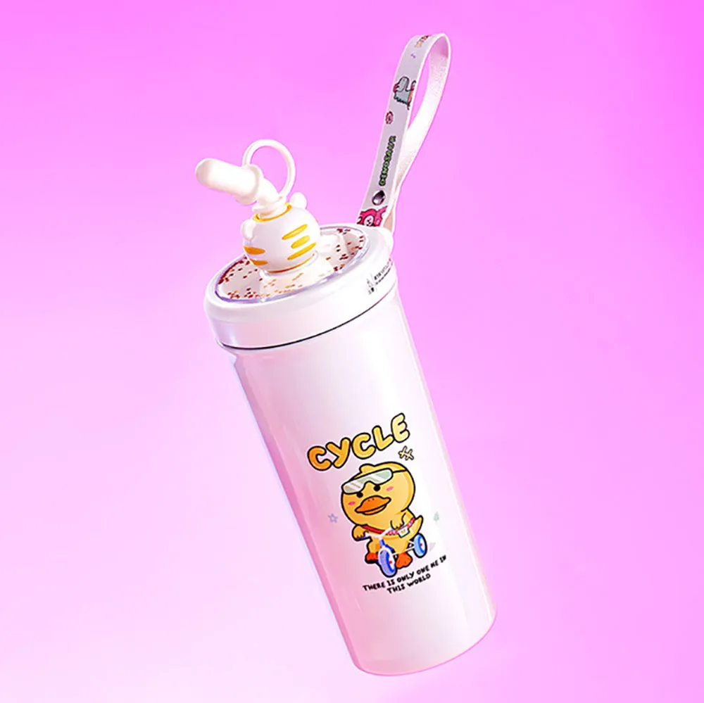 Stainless Steel  Bottle with Sipper and Straw