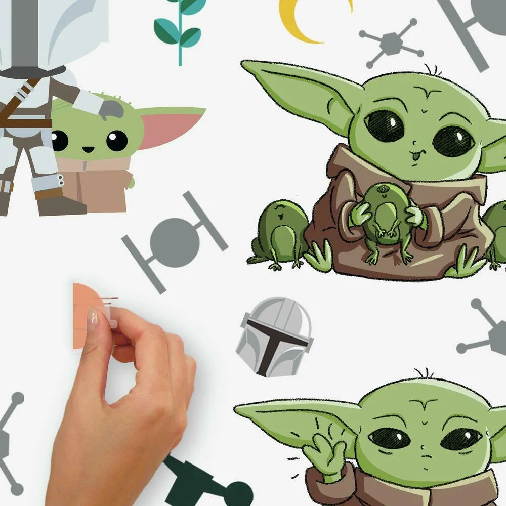 Star Wars The Mandalorian Grogu Illustrated Peel and Stick Wall Decals