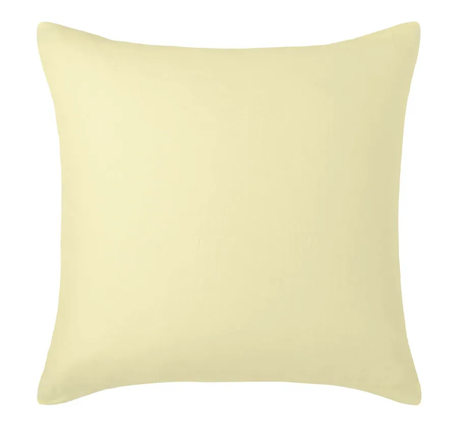 Stonewashed French Linen European Pillowcase Butter