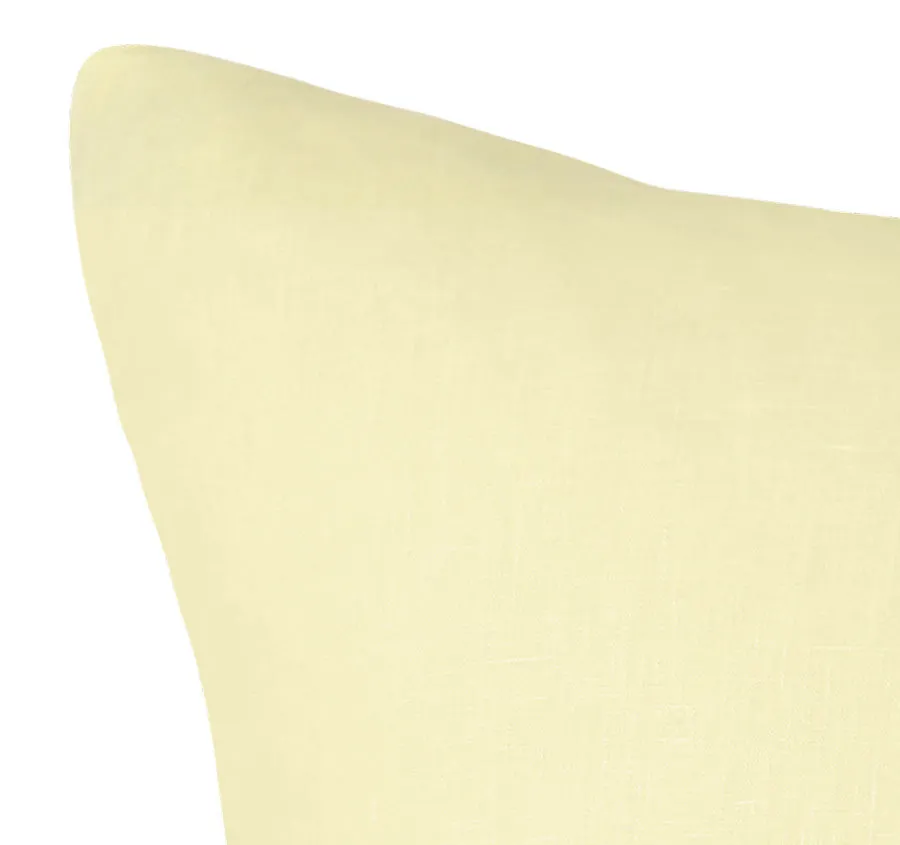 Stonewashed French Linen European Pillowcase Butter