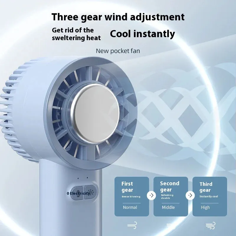 Summer Gadget Handheld Turbo Jet Fan Mini Portable Ice Cold Fan Generation Brushless Motor Wind High Speed Duct Fans Violent Blower