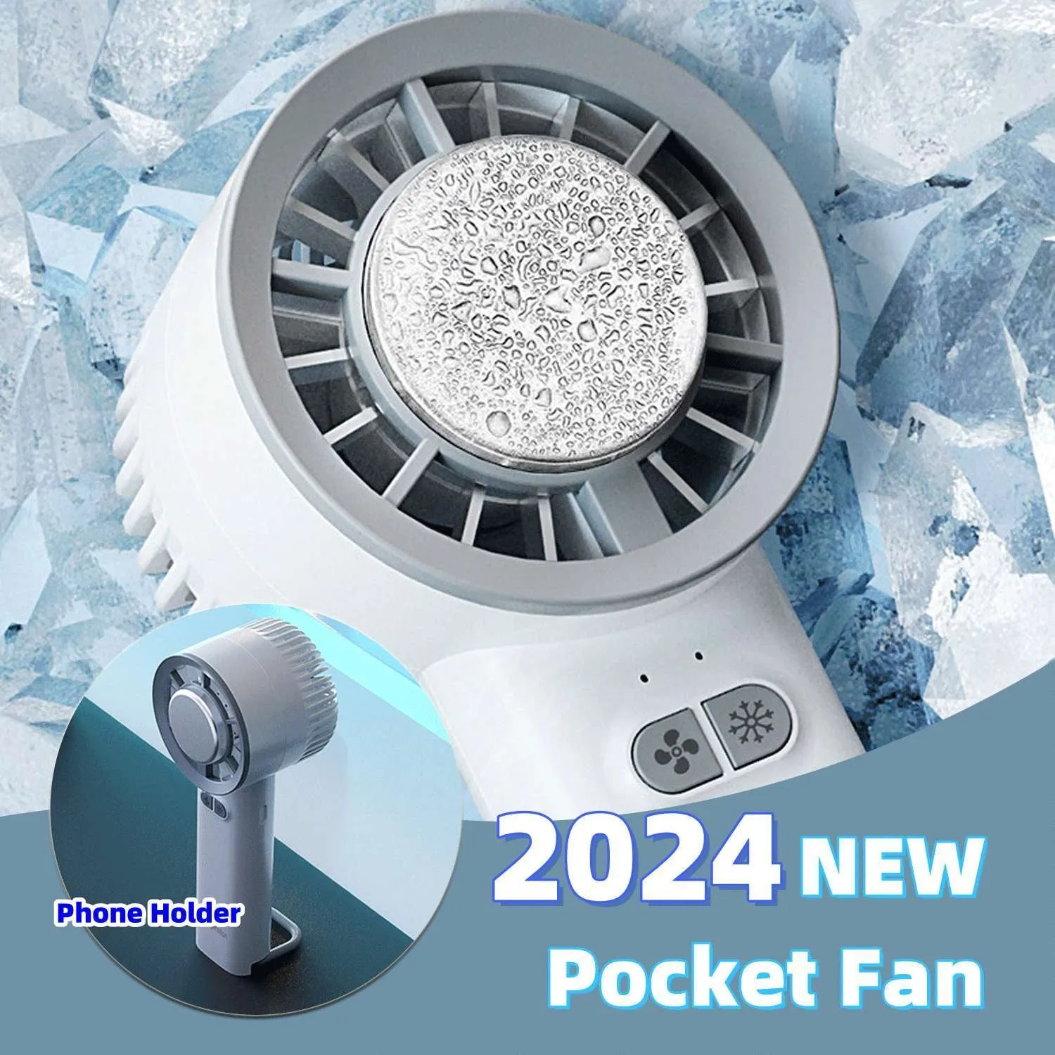 Summer Gadget Handheld Turbo Jet Fan Mini Portable Ice Cold Fan Generation Brushless Motor Wind High Speed Duct Fans Violent Blower