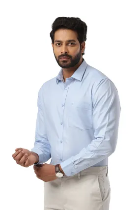 Super Soft - Blue Formal Shirts for Men | Ariser