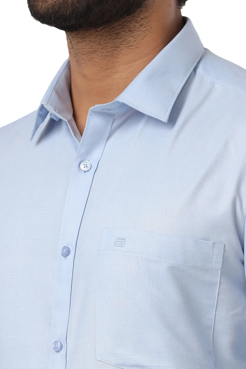 Super Soft - Blue Formal Shirts for Men | Ariser