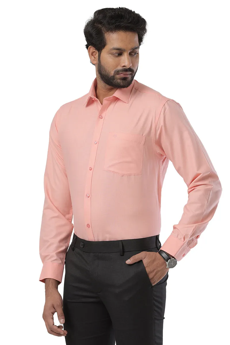 Super Soft -Orange Formal Shirts for Men | Ariser