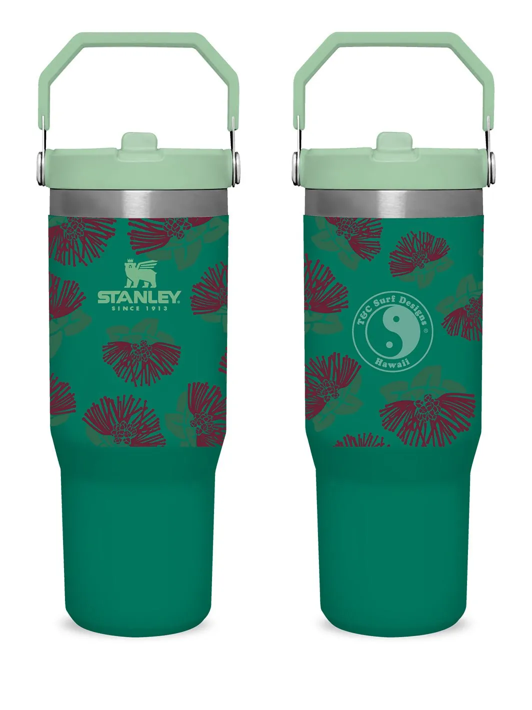 T&C Surf 30 oz Ohia Aloha Stanley The IcefIow™ Flip Straw Tumbler