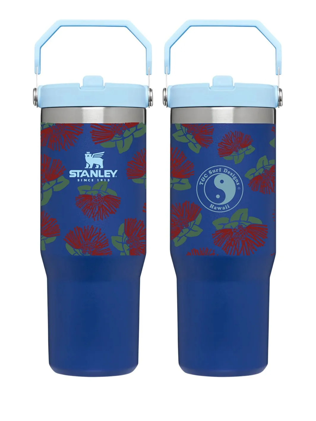 T&C Surf 30 oz Ohia Aloha Stanley The IcefIow™ Flip Straw Tumbler