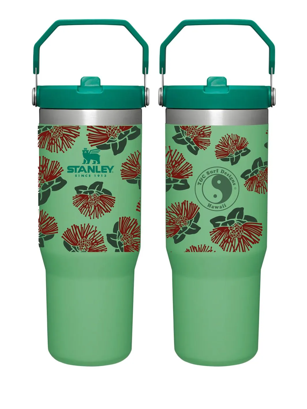 T&C Surf 30 oz Ohia Aloha Stanley The IcefIow™ Flip Straw Tumbler