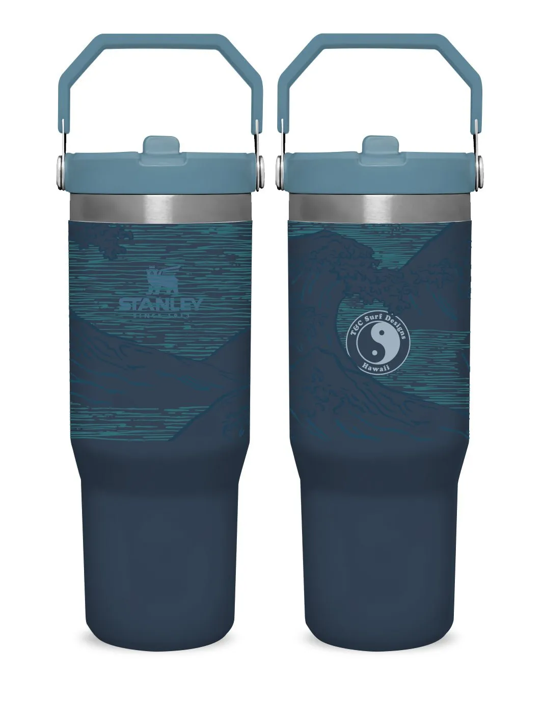 T&C Surf 30 oz Stoked Hokusai Stanley The IcefIow™ Flip Straw Tumbler