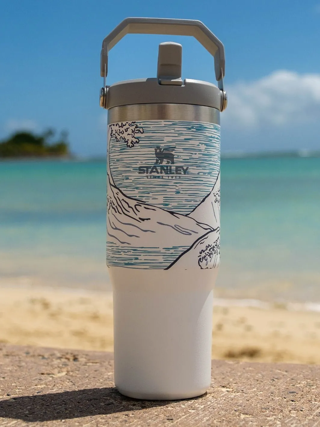 T&C Surf 30 oz Stoked Hokusai Stanley The IcefIow™ Flip Straw Tumbler