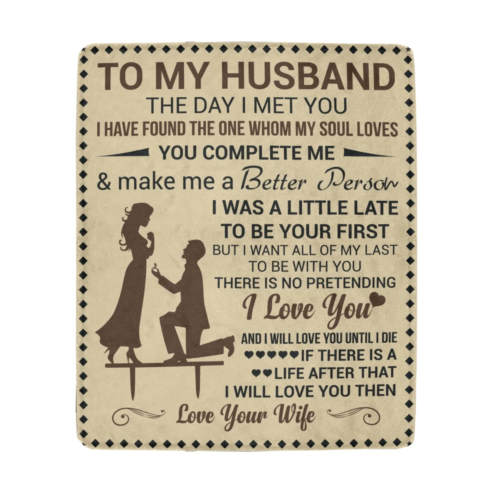 To My Husband Ultra-Soft Micro Fleece Blanket 50"x60" (Thick)