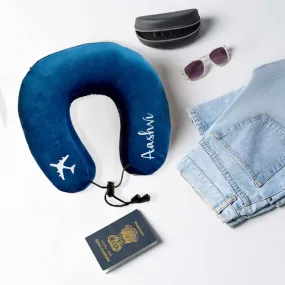 Travel Neck Pillow with Name-Memory foam Airplane Pillow