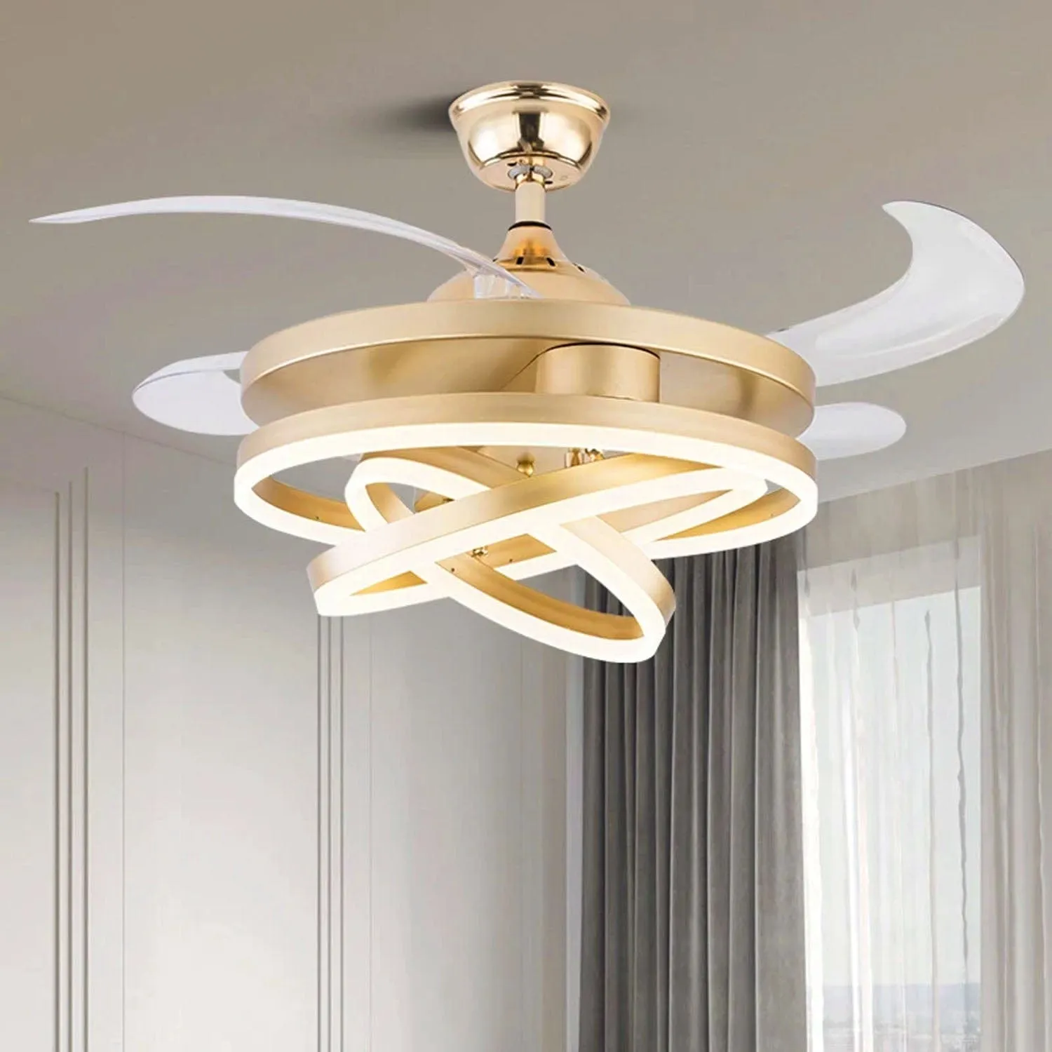 Trinity Nezha Chandelier Ceiling Fan with Remote Control