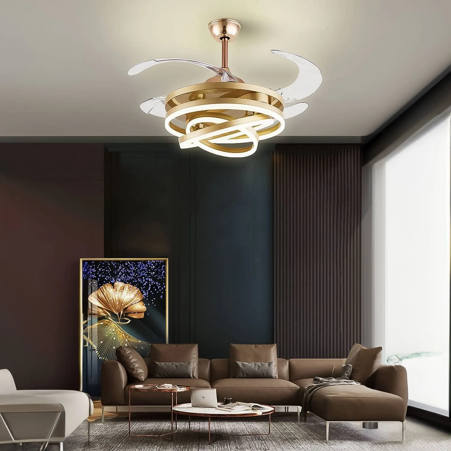 Trinity Nezha Chandelier Ceiling Fan with Remote Control