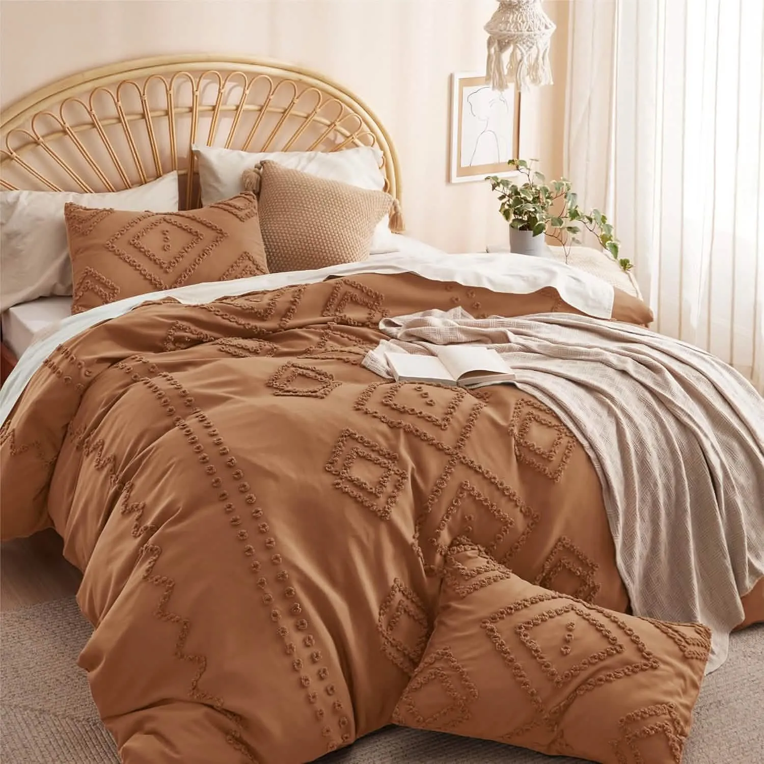 Tufted Embroidery Duvet Cover Set