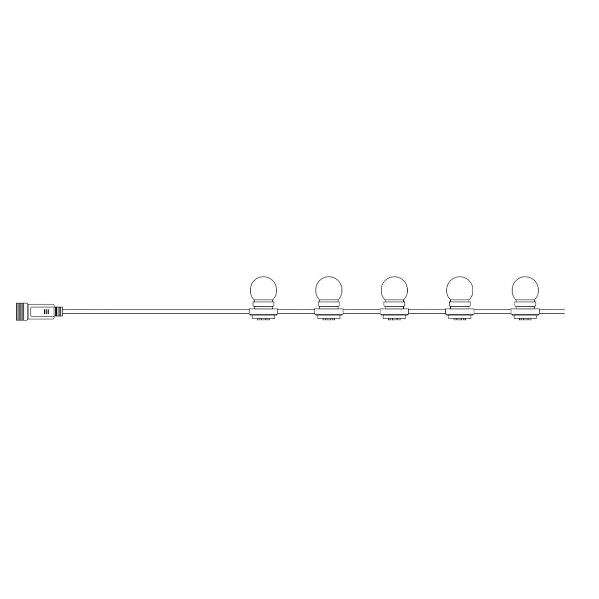 Twinkly Pro RGB Festoon LED String Light, 32.8 ft, 20 G45 Lamps, 24V