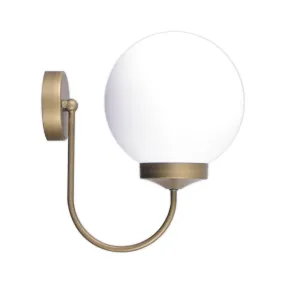 U-Shaped Gold Globe Wall Light