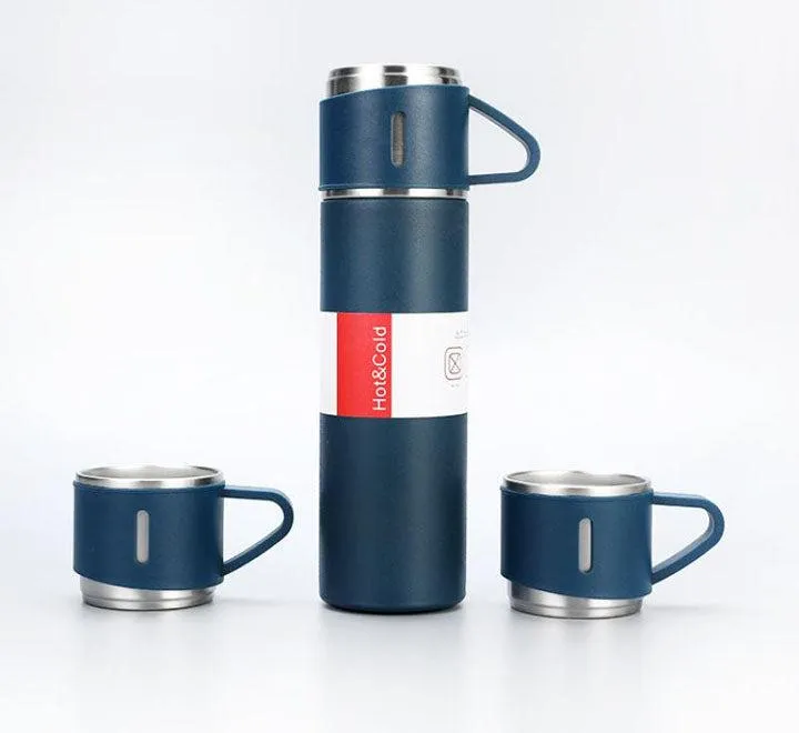 Vacuum Flask Set With Mugs