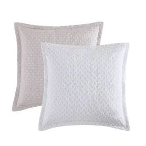 Varsity Linen European Pillowcase by Logan and Mason Platinum